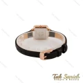 ساعت دی دبلیو زنانه مربعی رزگلد بند چرم صفحه سفید DW-4801-L