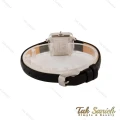 ساعت دنیل ولینگتون زنانه مربعی نقره ای بند چرم مشکی صفحه سفید DW-4803-L