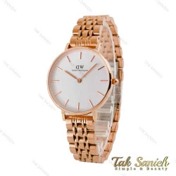 ساعت DW زنانه رزگلد صفحه سفید متوسط DW-4811-L