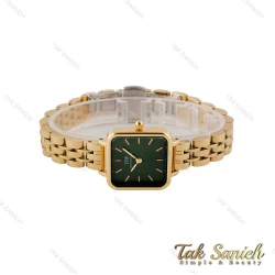 ساعت DW زنانه مربعی بند فلزی طلایی صفحه سبز DW-4814-L