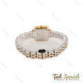 ساعت DW زنانه مربعی دورنگ طلایی صفحه سفید DW-4819-L