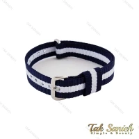 بند ساعت دنیل ولینگتون زنانه برزنتی سرمه ای سفید نقره ای DW-Strap-4822-L