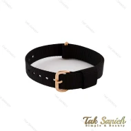 بند ساعت دنیل ولینگتون زنانه برزنتی مشکی رزگلد DW-Strap-4830-L