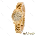 ساعت رولکس زنانه طلایی صفحه نگین اسمال Rolex-4835-L