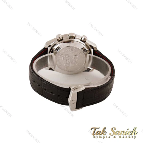 ساعت امگا اسپیدمستر مردانه نقره ای بند چرم مشکی Omega-4844-G