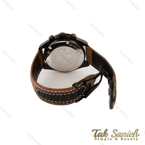 ساعت امگا اسپیدمستر مردانه مشکی بند جیر قهوه ای Omega-4845-G