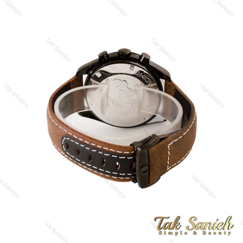 ساعت امگا اسپیدمستر مردانه مشکی بند جیر قهوه ای Omega-4845-G