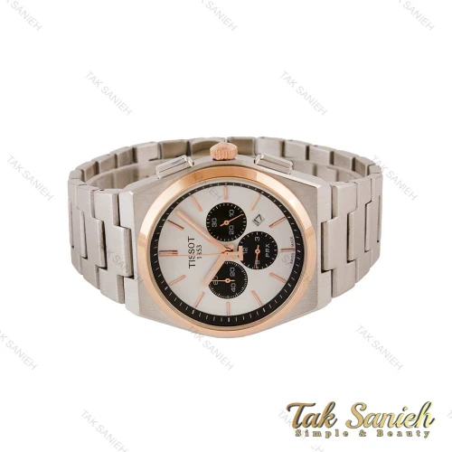 ساعت تیسوت PRX مردانه سه موتوره نقره ای رزگلد Tissot-4851-G