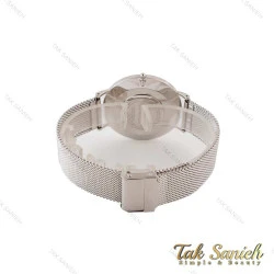 ساعت دنیل ولینگتون مردانه بند حصیری نقره ای صفحه سبز DW-4855-G