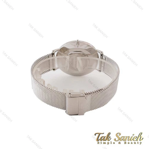 ساعت دنیل ولینگتون مردانه بند حصیری نقره ای صفحه سبز DW-4855-G