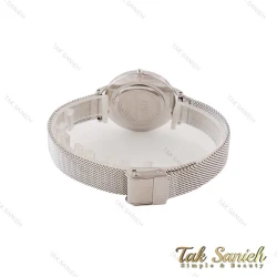 ساعت دنیل ولینگتون زنانه بند حصیری نقره ای صفحه سبز اسمال DW-4858-28-L