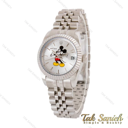 ساعت رولکس زنانه طرح میکی موس نقره ای Rolex-4864-L