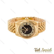 ساعت رولکس مردانه طلایی صفحه نگین دار اعداد یونانی Rolex-4871-G