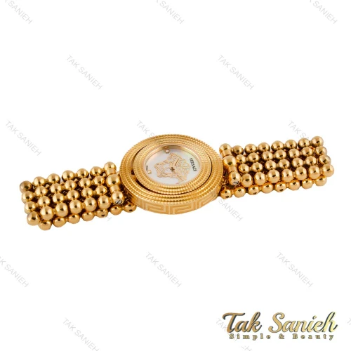 ساعت ورساچه طلایی زنانه صفحه سفید چرخان Versace-4878-L