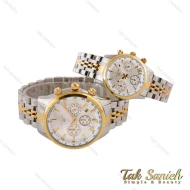 ساعت ست سیتیزن VIP دورنگ طلایی صفحه سفید سه موتوره Citizen-4880-S