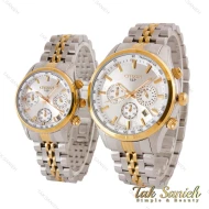 ساعت ست سیتیزن VIP دورنگ طلایی صفحه سفید سه موتوره Citizen-4880-S