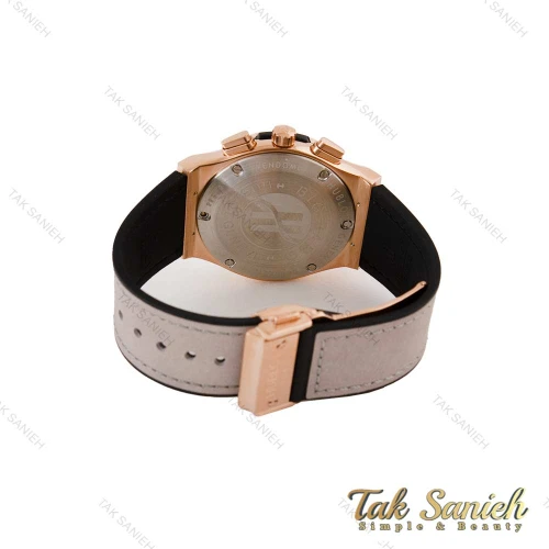 ساعت هابلوت مردانه سه موتوره رزگلد طوسی صفحه اسکلتون Hublot-4899-G