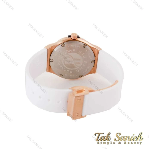 ساعت هابلوت زنانه فول نگین سفید قاب رزگلد Hublot-4903-L