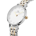 ساعت دنیل ولینگتون زنانه دورنگ طلایی ایندکس نگین بند فلزی DW-4910-L