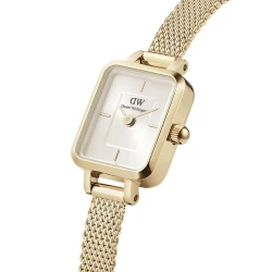ساعت دنیل ولینگتون زنانه بند حصیری طلایی صفحه نباتی DW-4920-L