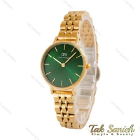 ساعت دنیل ولینگتون طلایی زنانه صفحه سبز DW-4939-L