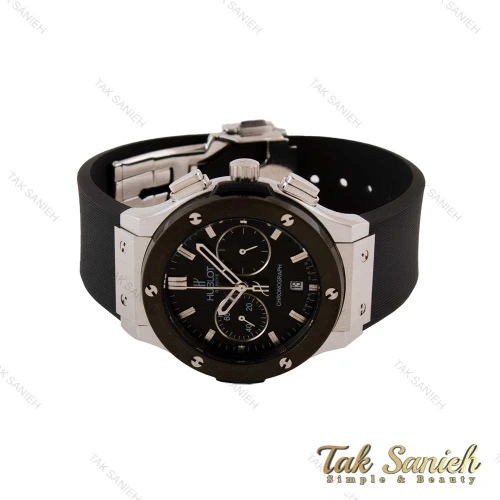 ساعت هابلوت زنانه سه موتوره سیلور مشکی Hublot-4946-G