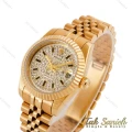 ساعت رولکس زنانه صفحه نگین طلایی Rolex-4955-L