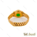 ساعت رولکس زنانه بند پرزیدنت طلایی صفحه سفید دورنگین Rolex-4957-L