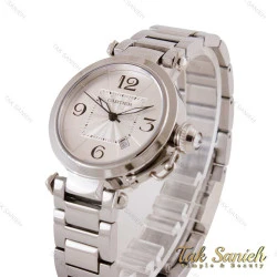 ساعت کارتیر زنانه مدل پاشا تمام نقره ای Cartier-4966-L