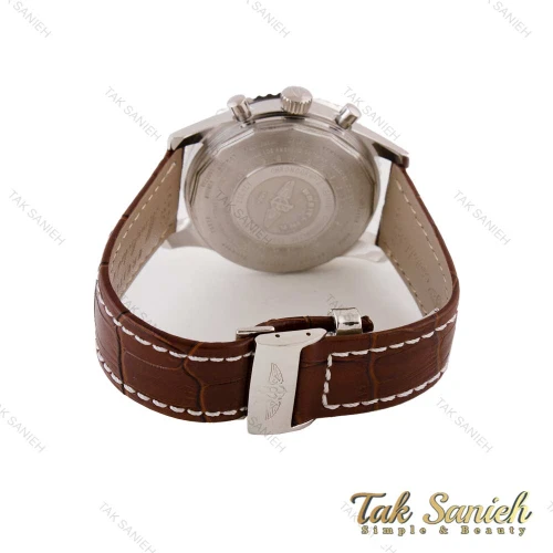 ساعت برایتلینگ خلبانی مردانه بند چرم قهوه ای Brietling-4989-G
