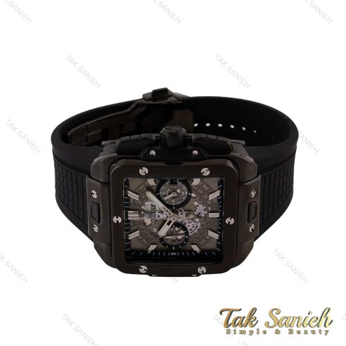ساعت هابلوت مردانه مربعی سه موتوره کرنوگراف مشکی Hublot-4994-G