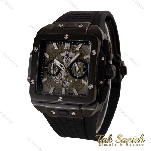 ساعت هابلوت مردانه مربعی سه موتوره کرنوگراف مشکی Hublot-4994-G