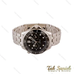 ساعت امگا سیمستر مردانه سه موتوره نقره ای صفحه مشکی Omega-5000-G