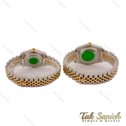 ساعت رولکس ست دورنگ طلایی صفحه آبی صدفی Rolex-5043-S