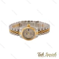 ساعت زنانه رولکس دورنگ طلایی صفحه طوسی Rolex-5045-M-L