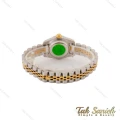 ساعت رولکس زنانه دورنگ طلایی صفحه سرمه ای Rolex-5048-S-L