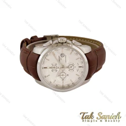 ساعت تیسوت مردانه 1853 سه موتوره بند چرم قهوه ای صفحه سفید Tissot-5049-G