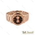 ساعت هابلوت مردانه سه موتوره بند استیل رزگلد صفحه مشکی چشمی Hublot-5100-G