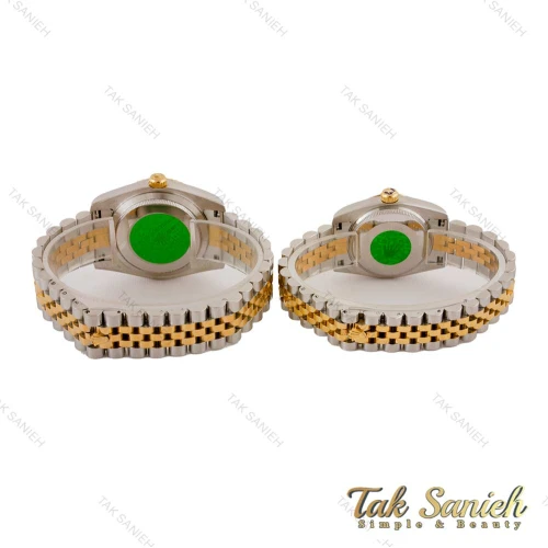 ساعت رولکس ست دورنگ طلایی صفحه قرمز ایندکس رومی Rolex-5109-S