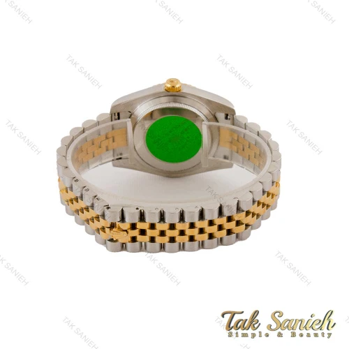 ساعت رولکس مردانه دورنگ طلایی ایندکس رومی آبی Rolex-5110-G