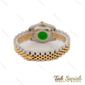 ساعت رولکس زنانه دورنگ طلایی صفحه آبی ایندکس رومی مدیوم Rolex-5111-M-L