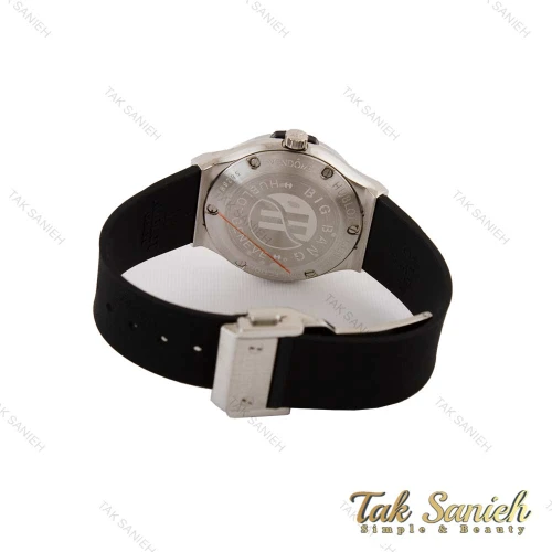 ساعت هابلوت زنانه نقره ای دورنگین مشکی Hublot-5128-L