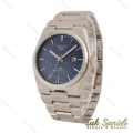 ساعت تیسوت PRX مردانه نقره ای صفحه سرمه ای Tissot-5141-G