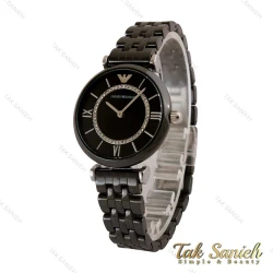 ساعت امپریو آرمانی زنانه سرامیکی مشکی طرح خورشید Armani-5144-L