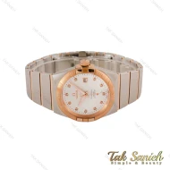 ساعت امگا کانسلیشن مردانه دورنگ رزگلد صفحه سیلور ایندکس نگین Omega-5160-G