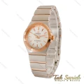ساعت امگا کانسلیشن زنانه دورنگ رزگلد صفحه سفید ایندکس خط Omega-5161-L