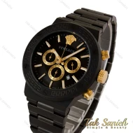 ساعت ورساچه Greca مردانه سه موتوره مشکی طلایی Versace-5175-G