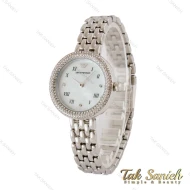 ساعت امپریو آرمانی زنانه دورنگین سیلور صفحه سفید Armani-5180-L