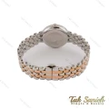 ساعت امگا دویل زنانه دورنگ رزگلد صفحه سفید صدفی Omega-5202-L