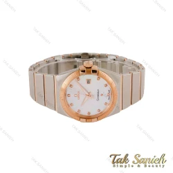 ساعت امگا کانسلیشن مردانه دورنگ رزگلد صفحه صدف ایندکس نگین Omega-5207-G